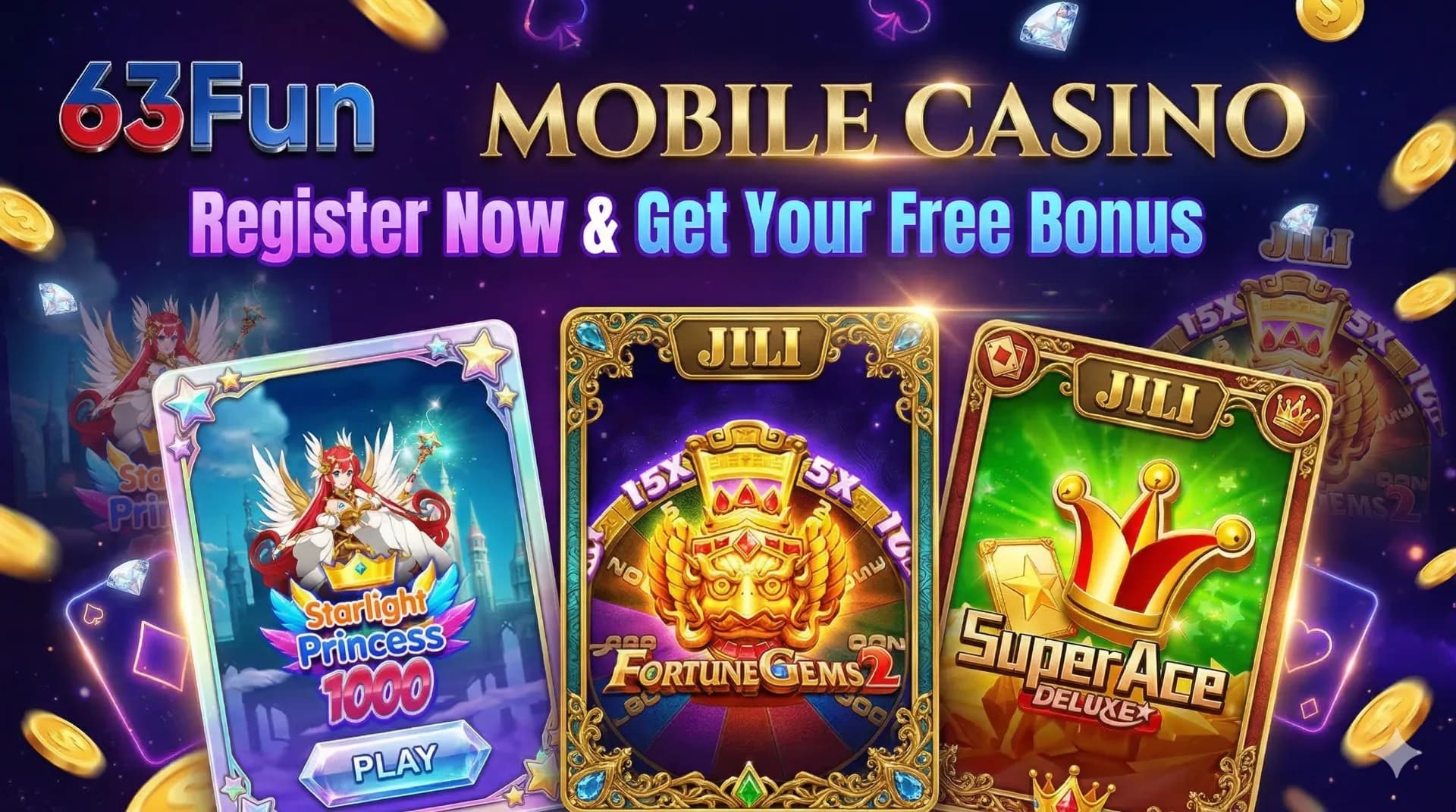 63Fun Mobile Casino – Register Now & Get Your Free Bonus
